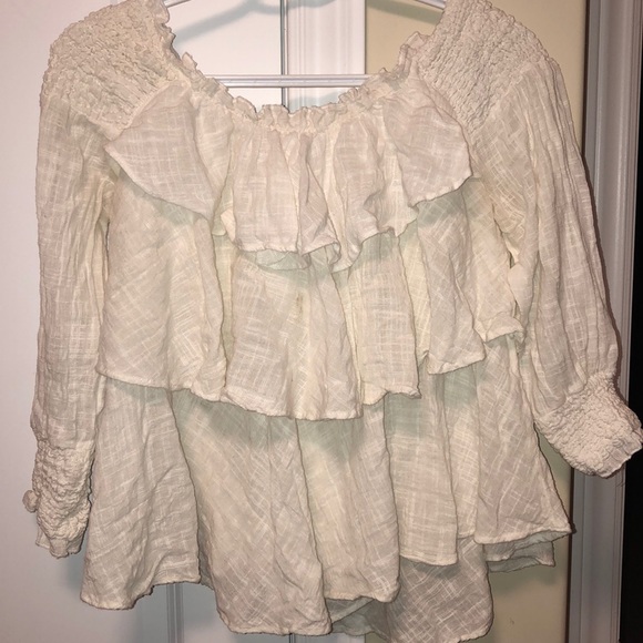 Zara off the shoulder ruffled top - Picture 3 of 4